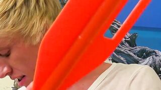 Skinny twink has his tight ass drilled balls deep and raw