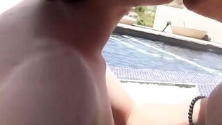Outdoor blowjob with twink turns into bedroom bareback sex