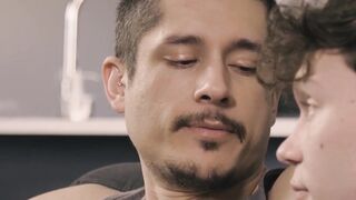 DaddiesPorno.com - Rocky Vallarta & Marco Bianchi - Tattooed twink stepson gives step