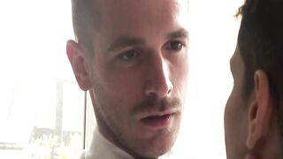 Inked Bastian Karim took a deep ass pounding in a bareback ass fucking with Master Le