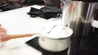 Naughty Scarlett Page fucked publicly while filming a cooking show