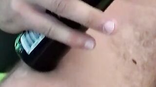 Playing with my cock and spilling cum on the couch