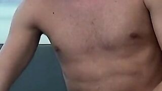 Playing with my cock and spilling cum on the couch