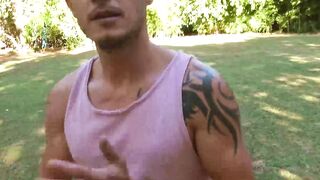 LatinoJuice.com - Gabo & Nico Ruiz - Inked bisexual Gabo enjoys swallowing my big lon