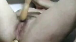 Milf With Big Tits Plays With Tools In Her Holes