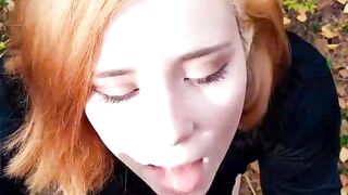 Redhead Girl Sucked and Hard Fucked in the Forest vol1