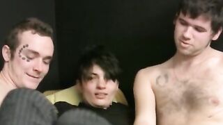 Freddie and Owen are glancing at each others dicks while fucking Jewel