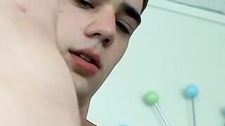 Cock hungry Ethan O'Reilly receives facial after blowing cocks in foursome