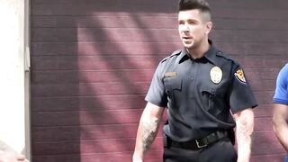 Hunky officer Bruce Beckham rimmed and hard fucked the wet butthole of Kyle Kash