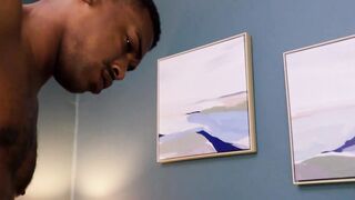 Caucasian Michael Del Ray gagged on the BBC of jock Adrian Hart in an interracial ana