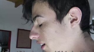 Twink buddies Remo and Santi swallows each other cocks until cumshot