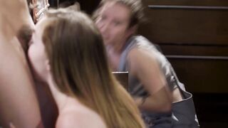 I caught lusty girls Samantha Reigns and Spencer Bradley having sex while at work