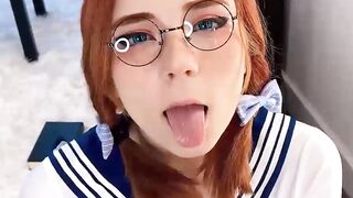 Horny girl in Sailor Moon Cosplay Passio
