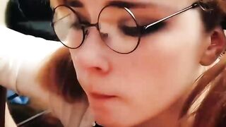 Honey Teenager Deep Sucking Big Cock Cum in Mouth