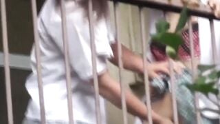 Japanese schoolgirl lesbians rub each others harry pussies