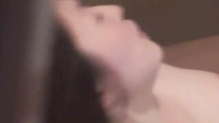 Cute brunette fucked hard missionary while kinky spy watches