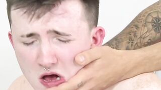 Skinny teen Alex Knight fucked doggystyle by inked stallion