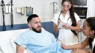 Fourway with three naughty female doctors