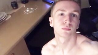 Gay athletic jock Alexander Light fingers himself on camera