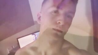 Gay athletic jock Alexander Light fingers himself on camera