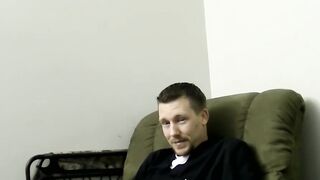 Chubby gay amateur sucking on hard younger cock