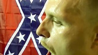 USA white dude has his dick sucked by a black homo
