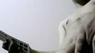 Double handed masturbation with young twink homemade solo