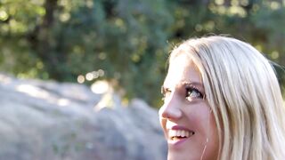 Delectable babes Candice Dare and Bella Rolland fuck outdoor