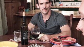 Hot bareback foursome with horny daddies and kinky stepsons