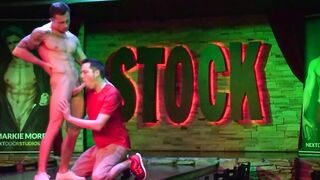 Markie More strips and dances before sloppy dick sucking