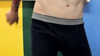 Punk rock twink Chris Jett masturbates and cums