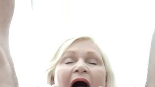 Spitroasted big ass UK matures before receiving a facial