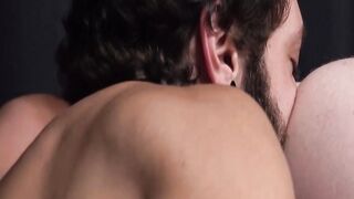 Muscular inked hunk Eddie Danger asserts his dominance over twink Ethan Tate