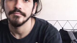 LatinoJuice.com - Emi - Cute hipster Emi cums all over himself after shoving my dick