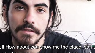 LatinoJuice.com - Emi - Cute hipster Emi cums all over himself after shoving my dick
