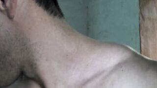 Hairy Francis intense barebacking made me scatter my cum all over my body