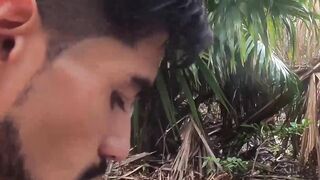 Promiscuous hunks Damian and Dan Lopez spends horny time together in a secluded spot