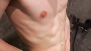 Blonde twink Max Gen swallows Amon Volkovs throbbing meat
