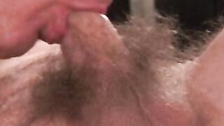 Throbbing cock amateur jerks off after passionate interview