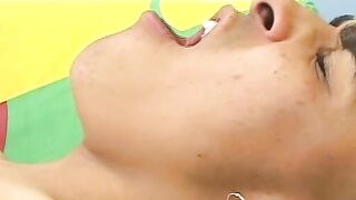 Kinky skinhead latino Cristobal is on the sofa wanking dick