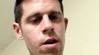 Tattooed Cayden Priar jacking off and cuming in own mouth