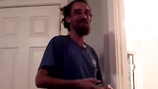Ebony amateur mouth fucked by horny white homo
