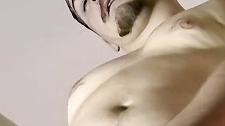 Handsome youngster Blazes tugs his big fat cock and cums