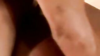 Black amateur barebacks mature man before cumming on him