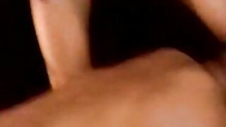 Black amateur barebacks mature man before cumming on him