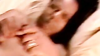 Black amateur barebacks mature man before cumming on him