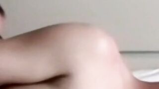 Homemade video of young amateur barebacking two chubby men