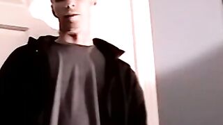 Skinny young amateur masturbates on camera solo and jizzes