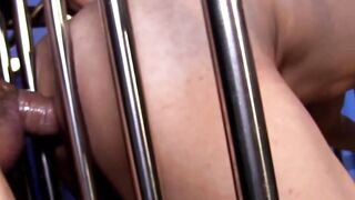 Horny Asian cop Duncan Ku is having some deviant fun interrogating caged prisoner Bir