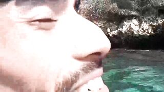 Teaching inked Dan Lopez to endure my deep pounding after snorkeling